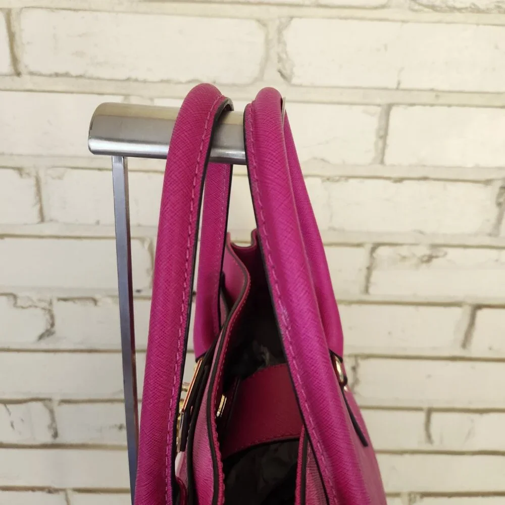 Michael Kors Hot Pink Hamilton Shoulder Bag Purse - Picture 4 of 16